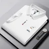 Designer de moda marca high end Coreia do Sul 100 algodão bordado camisas polo homens lazer roupas masculinas de manga curta camiseta Ásia Tamanho M-3XL