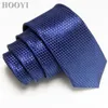 Bow Ties Hooyi Polyester Men's Solid Color Neck Tie Fashion Slim Skinny Slitte Cravat