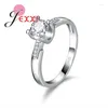 Cluster Rings 925 Sterling Silver Wholesale Price Top Quality Women Wedding Engagement Finger Band Ring White Cubic Zirconia Jewelry