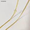 VOJEFEN AU750 Gouden Cubaanse Kettingen Sieraden 18K Pure Kettingen Unisex Choker Miami Links Hals Luxe Dames Fijne Sieraden 240327