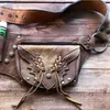 Waist Bags Medieval Leather PU Belt Bag Steampunk Viking Pirate Cosplay Renaissance Gear Rivet Tassel Pockets282c