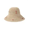 Chapeaux à large bord Chapeau d'été Femmes Sun Dames Crème solaire Paille Voyage Pliable Panama Cap Femme Plage Sunhat Coréen