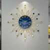 Wanduhren Kreative Uhr Wohnzimmer Moderne Licht Luxus Atmosphäre Home Fashion Hängende Dekoration Quarzuhr 70X70CM