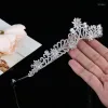 Haarspangen Haarspangen Koreanische Braut Gänseblümchen Zirkon Krone Kopfschmuck Zubehör Süße Prinzessin Zubehör Drop Lieferung Schmuck Haarschmuck Otdka