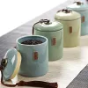 Jars MediumSized Tea Canister Spices Storage Box Candy Cookie Honey Jar for Kitchen Storage Jars Ceramic Tea Jar Home Office Decor