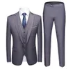 Mens wedding dress set elegant jacket 3-piece full jacket vest pants classic business jacket free delivery in 2024 240327