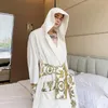 luzhen 2024 New Trendy Luxury Elegant Loose Lg Hooded Cardigan Coat Men's Stylish Veet Nightgown Robes Belted Clothes 962e93 N6Y3#