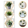 Wallpapers 3 Sheets Green Potted Plants Decals For Walls Peel And Stick Decor Door Murals Pvc Office Nail Sticker