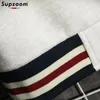 Supzoom Nouvelle Arrivée Fi Polaire Casual Baseball Uniforme Cott Épissé Régulier Rib Manches Marque Vêtements Bomber Veste Hommes U7rT #