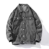 Spring Autumn New Mens Lapel Denim Jacket Coat M-5xl Hip Hop Wind Casual Coat Cott Plus Size Denim Jacket Men Hole Clothes L1JB#