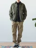 vintage Army Green Cargo Denim Jacket Men Women Spring Autumn Clothing Harajuku Coat Korean Fi Military Casual Workwear t0aA#