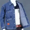 Giacche di jeans Uomo Cargo Jeans Cappotto per uomo Cappotto grigio giapponese Inverno 2023 Lxury Prezzo economico di alta qualità Bordo elegante G D8GN #