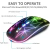 Souris souris sans fil RGB souris Rechargeable ordinateur sans fil silencieux Mause rétro-éclairé magique ergonomique souris de jeu pour ordinateur portable PC Gamer