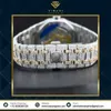 Montre antique entièrement glacée de qualité supérieure VVS Clarity Moissanite cloutée en diamant montre de luxe en acier inoxydable pour homme
