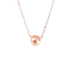 Pendants Geometric Ball Pendant Necklace Plated 14K Rose Gold Classic Charm Elegant Ladies Jewelry For Girlfriend Gift