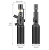 Latest Metal Refillable Butane Torch Lighter Windproof Jet Flames Kitchen Brulee Culinary Micro Torch Lighters Tools Accessories No Gas