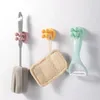 Крючки 1 шт. настенный силиконовый крючок самоклеящийся держатель для зубных щеток без сверления дверные вешалки для полотенец для ванной комнаты