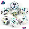 Gambing Old Dice Set 7Pcs Plastic Unique Died Effect271E Drop Delivery Sports Outdoor Leisure Games Otdc6