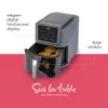 SUR LA TABLEKITCHEN ESSENTIALS Fritadeira compacta estilo cesta de 5 quartos 4 em 1 com janela para fácil visualização, tela de toque digital, 8 predefinições, fritura ao ar livre,