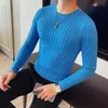 Plus Size 4XL-M Autunno Inverno New Solid Lg Manica T-shirt per uomo Abbigliamento Colletto tondo Slim Fit Casual Tee Shirt Homme Vendita N1pb #