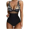 Maillot de bain une pièce pour femmes, avec maille creuse sexy et bikini transparent de couleur unie