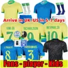 2024 Braziliaanse VINI JR.Voetbalshirts CASEMIRO 24 25 new brasilS National Team G.JESUS P.COUTINHO Uit heren kindertenue L.PAQUETA T.SILVA PELE MARCELO Voetbalshirt uniform