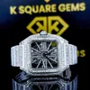 Orologio meccanico personalizzato VVS Moissanite Pass Diamond Tester Baguette Argento 925 placcato oro ghiacciato Gioielleria raffinata di lusso