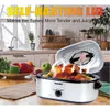 Oven, Quart (approximately 26 Liters) Electric, with Self Baking Lid, Detachable Pan, Cold Touch Handle, 1450 Watt Stainless Steel Oven, Sier Color