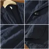 Nowy projektant Casual Pure Linen Handlowa dla mężczyzn Blazer Brand Trend All-Match Wygodne ubranie Chaquetas Jaqueta veste v86p#
