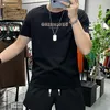 Estate Nuova T-shirt da uomo Lettera Stampa causale Girocollo Tees Abito quotidiano Cotone Trendy Brand Maschile Top Plus Size 7xl Abbigliamento