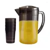 Hip Flasks Large Capacity Fruit Juice Milk Jug Cup Water Pitcher With Cups Cold Beverage Dispenser Refrigerator Accessories