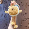 Porte-clés Kawaii Cordon Ours Pain En Peluche Porte-clés Créatif Chubby Confort Farci Toast Sandwich Pendentif Jouet Porte-clés Pour Femmes Enfants