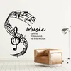 Wallpapers Musical Note Stickers Mural Wall Window Decals Black Mirror For Living Room Decor Household Bedroom