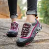 Chaussures de Fitness en cuir imperméables pour Couple, randonnée, pêche en plein air, hommes et femmes, camping, voyage, haute qualité, à lacets