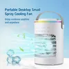 Timing Seven-Color Ambience Light Air Cooler Spray Refrigeration Desktop Mini Small Air Conditioning Timing Air Cooler