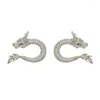 Studörhängen Stylish Chinese Dragon Jewelry Delicate Shaped Alloy Ear Studs Ornament Personliga örhänge Tillbehör Y08E