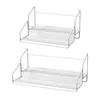 Kök förvaring Spice Rack 2 Tiered Stand Bottle Shelf Organizer Metal Smakning för bänkskåp Badrumskåp Skåp