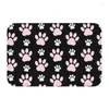 Tapis joli motif de pattes roses tapis de porte d'entrée