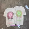2024 CHROMMS Hearts Mens Wysokiej jakości repliki T koszula projektanta 24 lata wiosna lato Nowa mała forma design podkowy sanskryt z prawdziwym logo n3nx