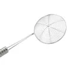 1pcs Kitchen Tools Silicone Handle Oil Pot Strainer Ladle Skimmer Oval Fine Mesh Stainless Steel for Food