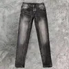 Męskie dżinsy vintage czarni mężczyźni Spring High Street chuda jeansowa motocykl motocykl Slim Fit Jean Streetwear Pantalon Vaquero Hombre