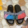 البغال النسيج Slippers Womans Top Quality Platform Slide Slide Flat Heel Luxury Natual Shoe Indoor Outdoors Designer Summer Sliders 2024