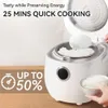 Feekaa Small 4 (cooked), Mini Japanese Cooker 2 Cups (undercooked), 6-in-1 Portable Slow Sw Travel Rice Hine, Soup Pot, 24-hour Insulation Delay Timer,