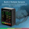 6 In 1 Multifunctional Air Quality Detector PM2.5 PM10 HCHO TVOC CO CO2 Formaldehyde Monitor LCD Display Home Air Quality Tester 240320