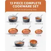 Kookgereisets Pro 13-delige keramische potten en pannenset met anti-aanbakpan, pan, keuken