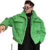 bel verde giacca imbottita per uomo lana di agnello addensato inverno cappotto corto con risvolto 2023 New Fi unisex High Street Bigh Top o1LU #