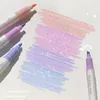 4 Colorsbox drobnokrotny rozświetlacz zbiór pióra markery fluorescencyjne rozdziały Pen marker sztuki japoński słodki kawaii papiery papiernicze 240320