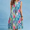 TEMU Casual jurk met ronde hals, waterdruppeltjes en print 279923