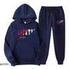 Tracksuis de survêtement masculin Tournure de survêtement Hooded 2 pièces Set Sweat-shirt Sweat-shirt Sweatwear Jogging Jogging Tenfit Trapstar Man Tissu