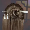 ヘアクリップバレットハンフスティックレトログレイズドフラワーヘアピン古代スタイル飾りガールヘッドドレス花嫁ジュエリーアクセサリードロップデリotnh4